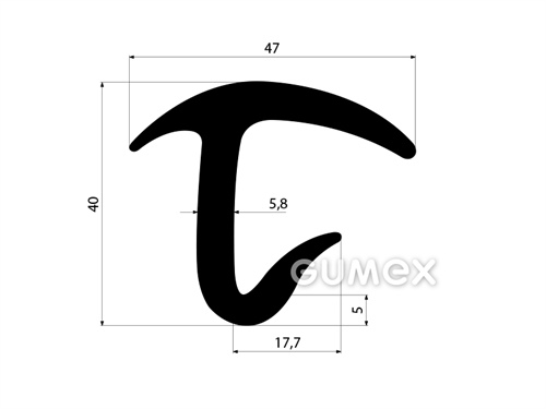 GUMMIPROFILE T-FORM - EPDM